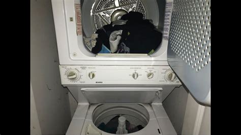 Load the dryer. . Disassemble kenmore laundry center